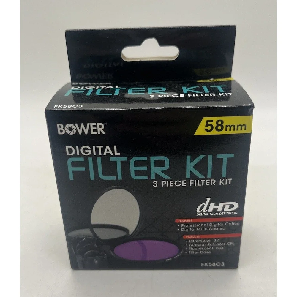 Bower Digital FK52C3 Digital Multi-Coated UV CPL‎ FLD 3 Pieces Filter Kit 52mm